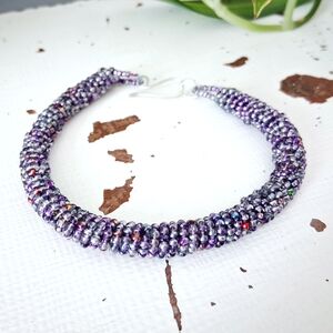 Vibrant Purple Beaded Bracelet
